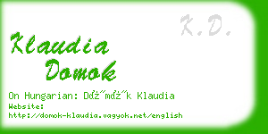 klaudia domok business card